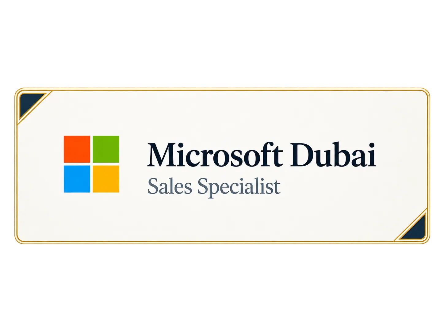 Microsoft Dubai professional learning record